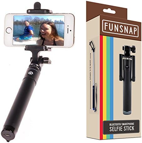 Selfie Stick Iphone 6 Plus, Android, Samsung Galaxy - Bluetooth Monopod Pole with Built-in Wireless Remote Shutter (Black) - Easier Than a Tripod - Not compatible with Gopro