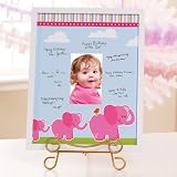 Pink Elephants Framed Signature Matte Party Supplies  Pink 