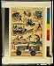 Canvas Print of historic Japanese Art: a variety of vehicles, including rickshaws, a coach, a hand-d
