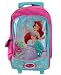 Disney the Little Mermaid Wheeled Backpack - Full Size Back Pack with Luggage Wheels