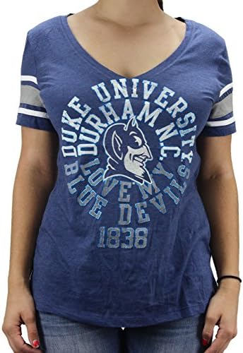 University Tees Women' s NCAA Duke Blue Devils 1838 V Neck T-Shirt S