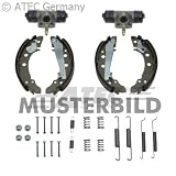 Produkt-Bild: 4x Bremsbacken + 2x Radbremszylinder OPEL ASTRA F 1.4 i/Si,1.6 i,1.7 D/TD/TDS,1.8 i,2.0 i BJ 94-98 + CABRIOLET BJ 93-01 + CARAVAN BJ 91-96 + CC BJ 91-98 + VAN BJ 91-99; OPEL VECTRA A 1.6 i,1.7 D/TD,1.8 S/ i KAT BJ 89-95 + CC