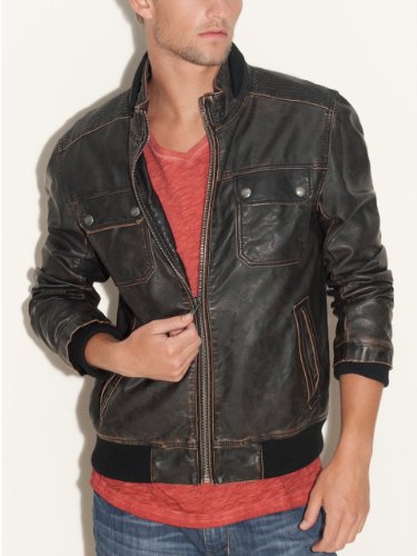 GUESS Distressed Bomber