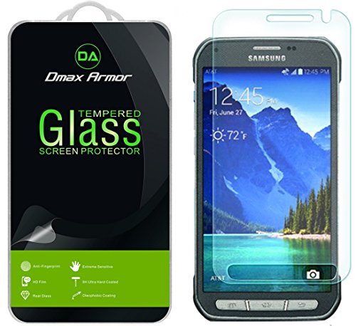 Samsung Galaxy S6 Active Glass Screen Protector, Dmax Armor [Tempered Glass] 0.3mm 9H Hardness, Anti-Scratch, Anti-Fingerprint, Bubble Free, Ultra-clear