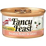 Fancy Feast Gourmet Cat Food, Marinated Morsels Salmon Feast in Gravy, 3-Ounce Cans (Pack of 24)