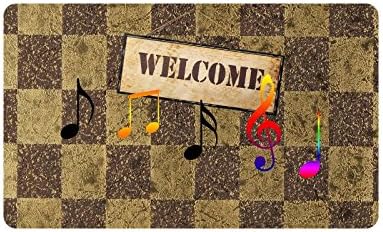 Wolf Anton Welcome Home Custom Outdoor/Indoor Neoprene Rubber Doormat Colorful