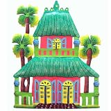 House Tropical Haitian Metal Art Home Room Yard Garden Decor 15" ~ Breeze On In Sales
