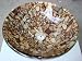 Bathroom Tempered Glass Vessel Sink with Natural Sea Stone Pattern