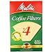 Melitta Cone Coffee Filters, Natural Brown, No. 4, 100-Count Filters (Pack of 6)