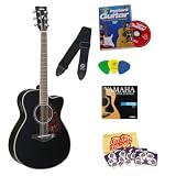 Yamaha FSX720SC Black Acoustic-Electric Polishing Cloth