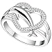 BOHG Jewelry Womens 925 Sterling Silver Plated Heart Dolphin Cute Eternity Ring Love Promise Wedding Band Size 8