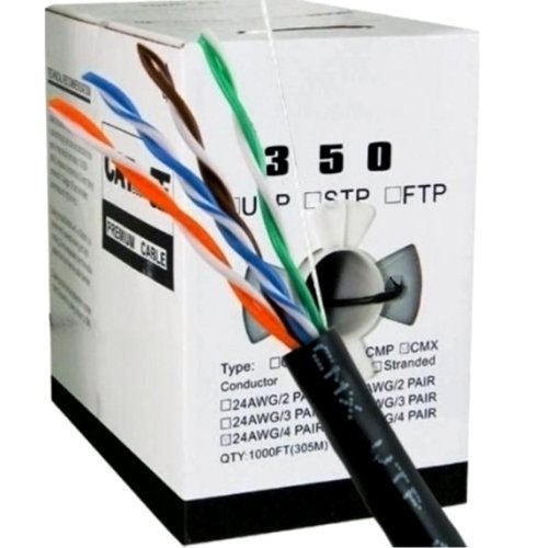Cat5e, 350 Mhz, UTP, UV Jacket, Outdoor, CMX, 1000ft, Black, Bulk Ethernet Cable On Sale