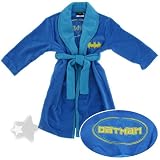 Batman Blue and Turquoise Fleece Bath Robe for Toddlers and Boys