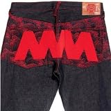 RMC Martin Ksohoh 4A LIKE BLACK red embroidered denim jeans REDM2905