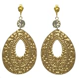 Tahoma Gold Crystal Clip On Earrings