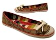 Coach Melisa Patchwork Khaki Ballet Flats A2352