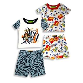 Madagascar - Toddler Boys Shorty Pajamas 2 Pack, White, Multi