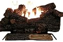 Sure Heat Riverside Oak Vent Free Dual Burner Log Set for Liquid Propane Fueled Fireplace, 24-Inch