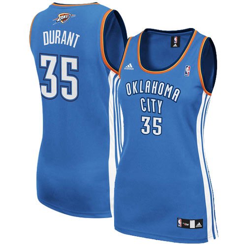 Kevin Durant Blue adidas Revolution 30 Replica Oklahoma City Thunder Women's Jersey