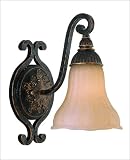 1 Light Sconce - Antique Copper Finish : Cream Seeded Glass