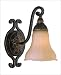 1 Light Sconce - Antique Copper Finish : Cream Seeded Glass
