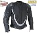Xelement Men’s Black and Silver Motorcycle Jacket with Breathable 3 Way Lining and Level 3 Armor - Size : XL