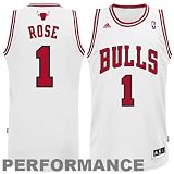 NBA Men's Chicago Bulls Derrick Rose Revolution 30 Home Swingman Jersey H Size (White, XXXX-Large)
