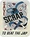 Beat Pads - Save Scrap to Beat The Jap Vintage World War II Two WW2 WWII USA Military Propaganda MOUSE PAD