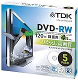 TDK 録画用DVD-RW CPRM対応 2-4倍速対応 インクジェットプリンタ対応(ホワイト) 5枚パック 5mmスリムケース DRW120DPB5U