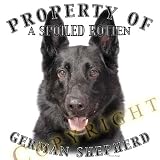 German Shepherd BLACK Mousepad Dog Mouse Pad Property Of