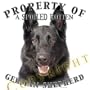 German Shepherd BLACK Mousepad Dog Mouse Pad "Property Of"