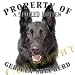 German Shepherd BLACK Mousepad Dog Mouse Pad Property Of