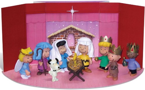 Peanuts Charlie Brown Christmas Nativity Pageant Mini-Figures Set of 9-image