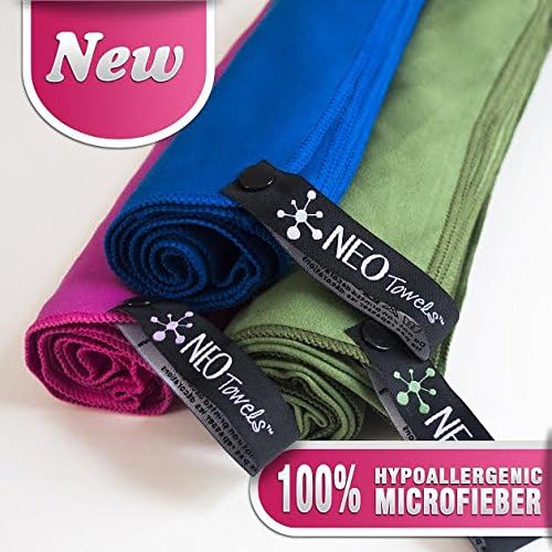 #1 Microfiber Towel By NEO Towels ★ Premium Quality Fast Drying Microfiber Hair Towel ★ Compact Super Absorbent Antibacterial Turban ★ Perfect For Bath, Travel, Sports And Much More ★ Light Weight Large 24" X 47" Including Beautiful Nylon Carry Bag ★ 100% Satisfaction Guaranteed Plus Lifetime Warranty!