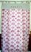 French Red Toile Alphabet Figural Blind or Curtain with Embroidered Scalloped Valance