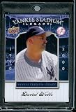 2008 Upper Deck Yankee Stadium Legacy Collection # 81 David Wells - New York Yankees - Limited Edition MLB Baseball Card in Protective Screw Down Display Case!