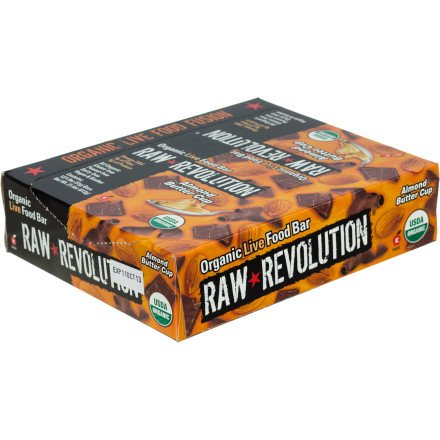 Raw Revolution Organic Food Bar - 12 Bars Almond Butter Cup, One Size