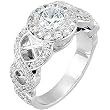 14K White Gold Diamond Engagement Ring Semimount - 0.75 Ct. - DOES NOT INCLUDE CENTER STONE