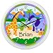 Olive Kids - Wild Animals Personalized Clock (White)