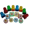 8 tlg. Set Lehrerstempel STEMPEL " mit Spruch " Tiere , selbstf�rbend P�dagogikstempel Motivstempel Bildstempel Lehrer Schulstempel Schule f�r Kinder Kinderstempel gr�n rot gelb blau bunt Stempelset rund Lob Tadel