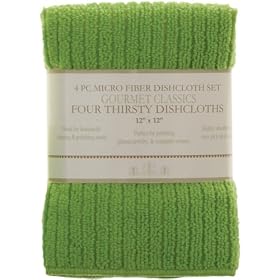 Gourmet Classics Celery-Colored Microfiber Dish Cloth, Set of 4Gourmet Classics Microfiber Dish Cloth, Set of 4