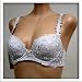  : Venus White Floral Full Coverage Bra #1011 sz 34B