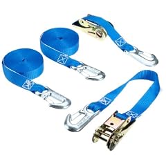 Braun 400-2-600+1070/VE2 Spanngurt 800 daN, zweiteilig, Farbe blau, 6 m L�nge, 25 mm Bandbreite, mit Ratsche und Spitzhaken