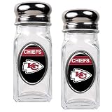 NFL Kansas City Chiefs Salt and Pepper Shaker Set with Crystal Coat