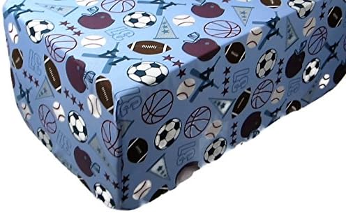 Jenin Home Basketball Baseball Football Soccer (FITTED SHEET ONLY) Size TWIN Boys Girls Kids Bedding
