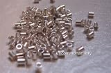 Crimp Beads 2x2mm Sterling Silver Spacer Tubes Q.50