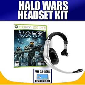 Halo Wars For Xbox 360 + Xbox 360 Motorola Gaming Headset X205 + FREE Complimentary Super Deal Micro Fiber Cleaning Cloth