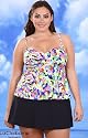 Liz Claiborne Razzle Dazzle Plus Size Skirtini Swimsuit - Women's Swimwear Plus Size Swimsuits