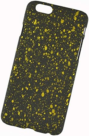 Minimalist style 3D Stereoscopic Star Painted Case Cover for 4.7" iPhone 6, Gold Drops Black Background Ultra-Thin PC Smooth Comfortable Feeling Smartphone Case Cover Skin for iPhone 6