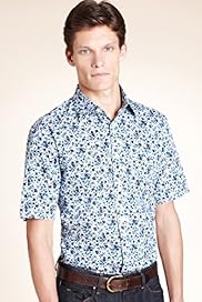 Autograph Pure Cotton Mini Floral Print Shirt